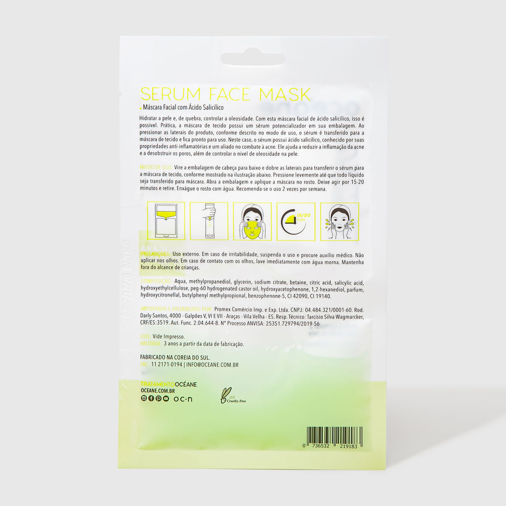 Máscara Facial com Ácido Salicílico - Serum Face Mask 20ml - Imagem 6