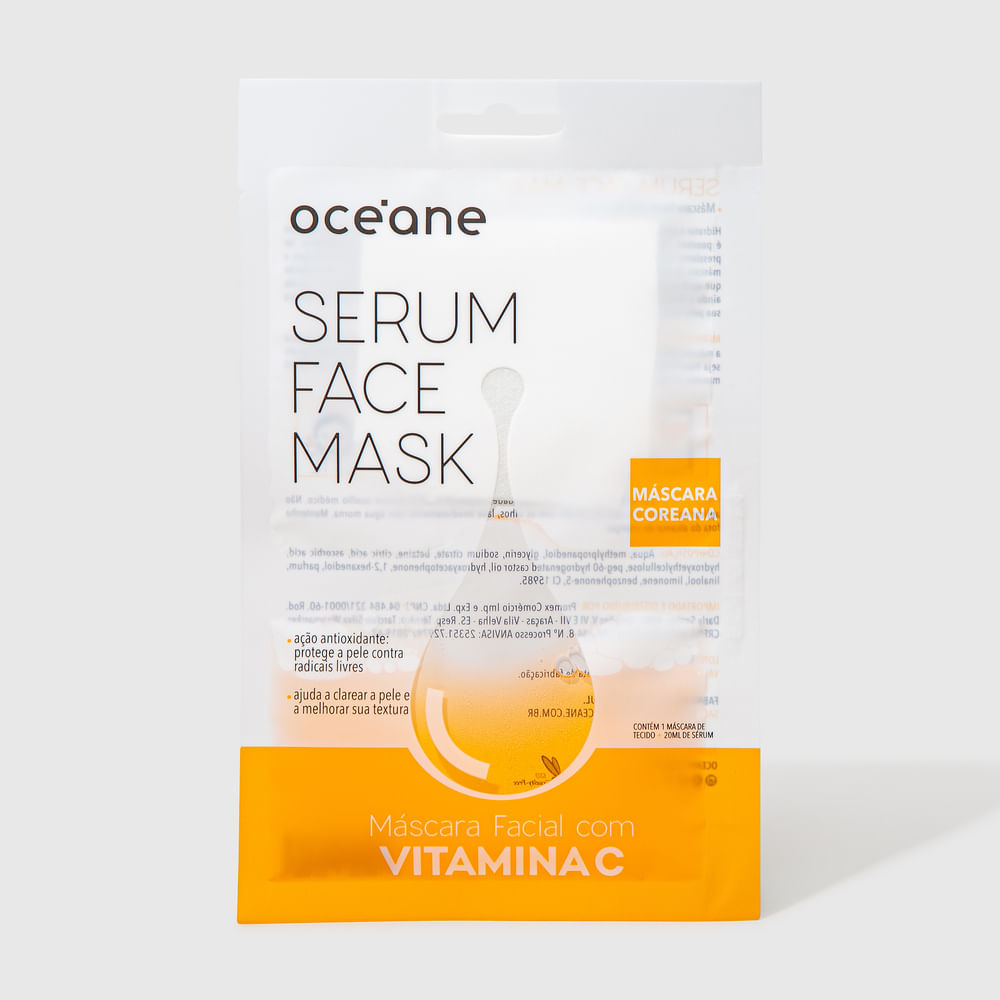 Máscara Facial com Vitamina C - Serum Face Mask 20ml