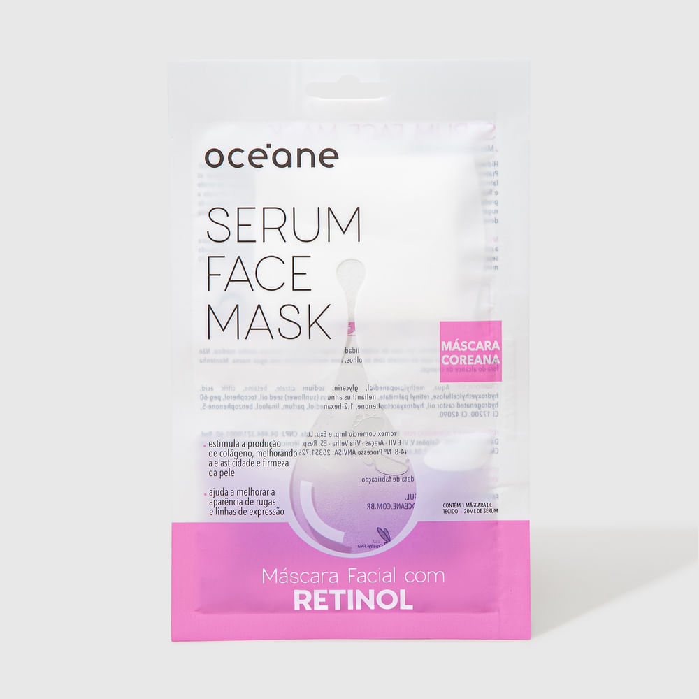 Máscara Facial com Retinol - Serum Face Mask 20ml