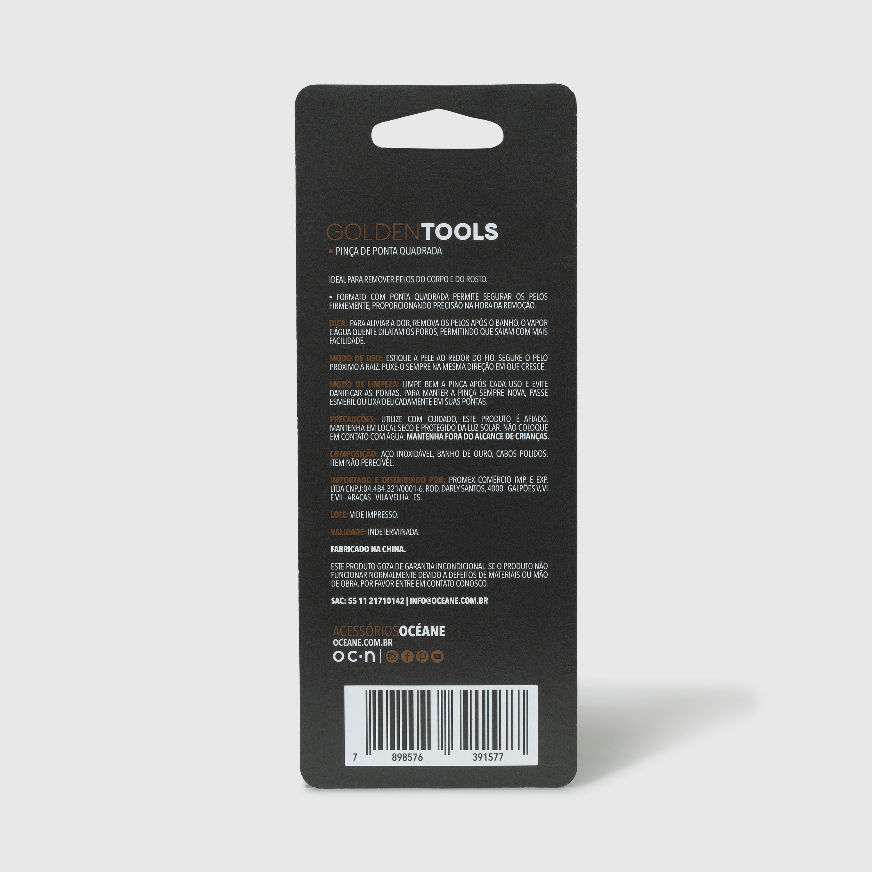 Pinça de Ponta Quadrada - Golden Tools - Imagem 3