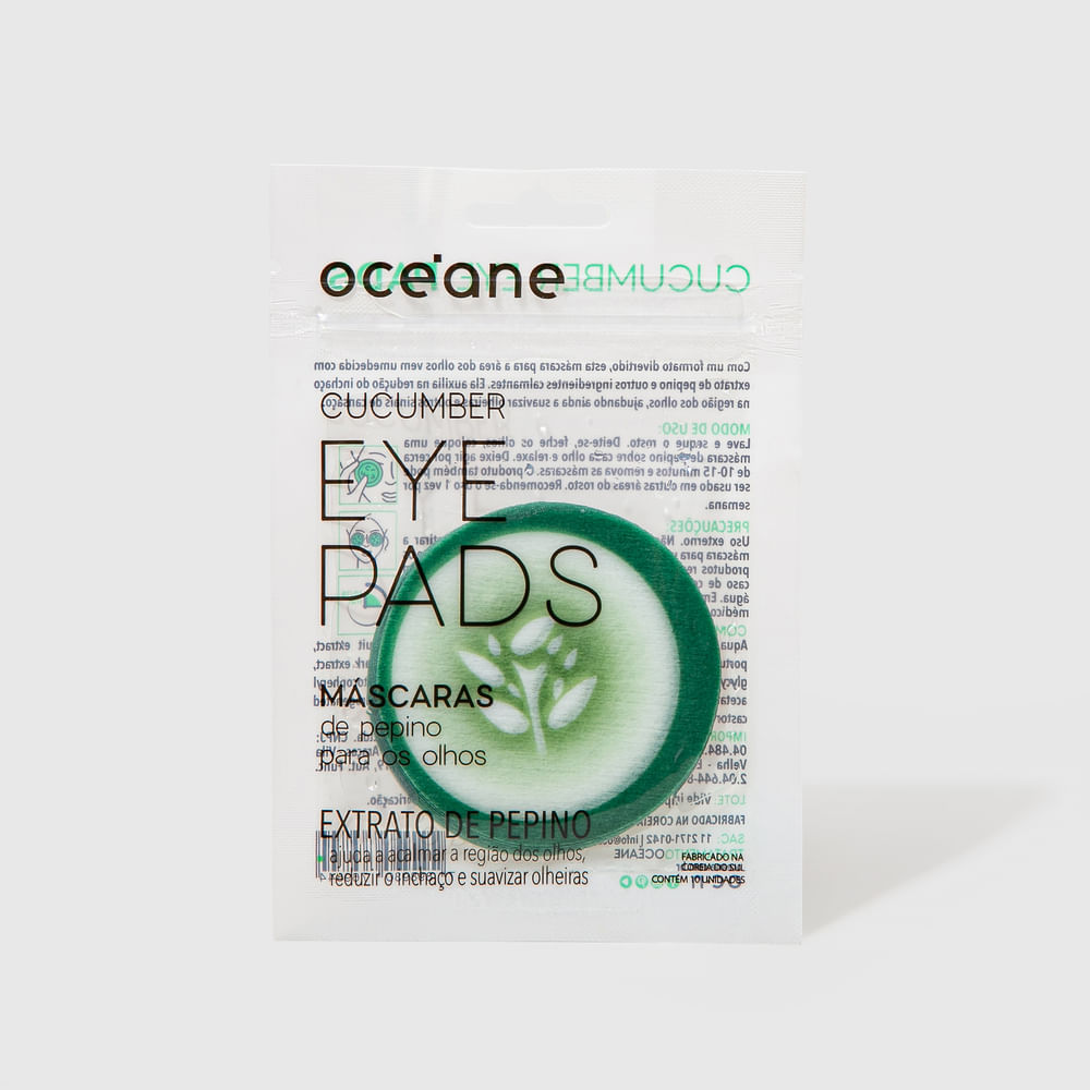Máscara para Olhos de Pepino  - Cucumber Eye Pads 10un