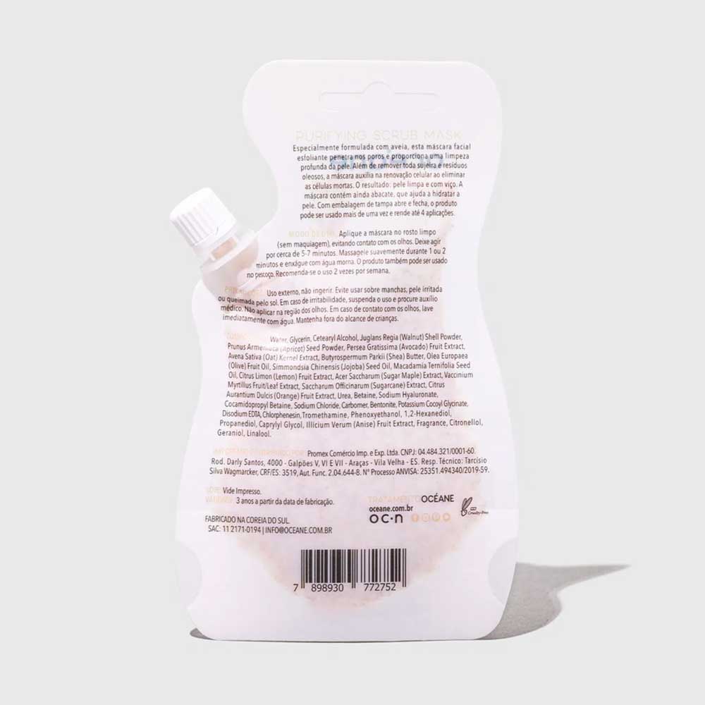 Máscara Facial Esfoliante de Aveia e Abacate - Purifying Scrub Mask 35ml - Imagem 2