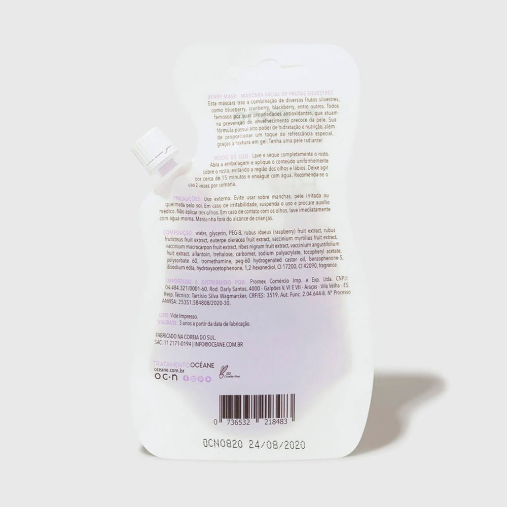 Máscara Facial com Frutas Silvestres - Berry Mask 35ml - Imagem 2