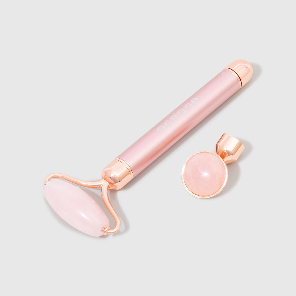 Kit Sérum Facial com Ácido Hialurônico + Massageador Elétrico de Quartzo Rosa (2 Produtos) - Imagem 3