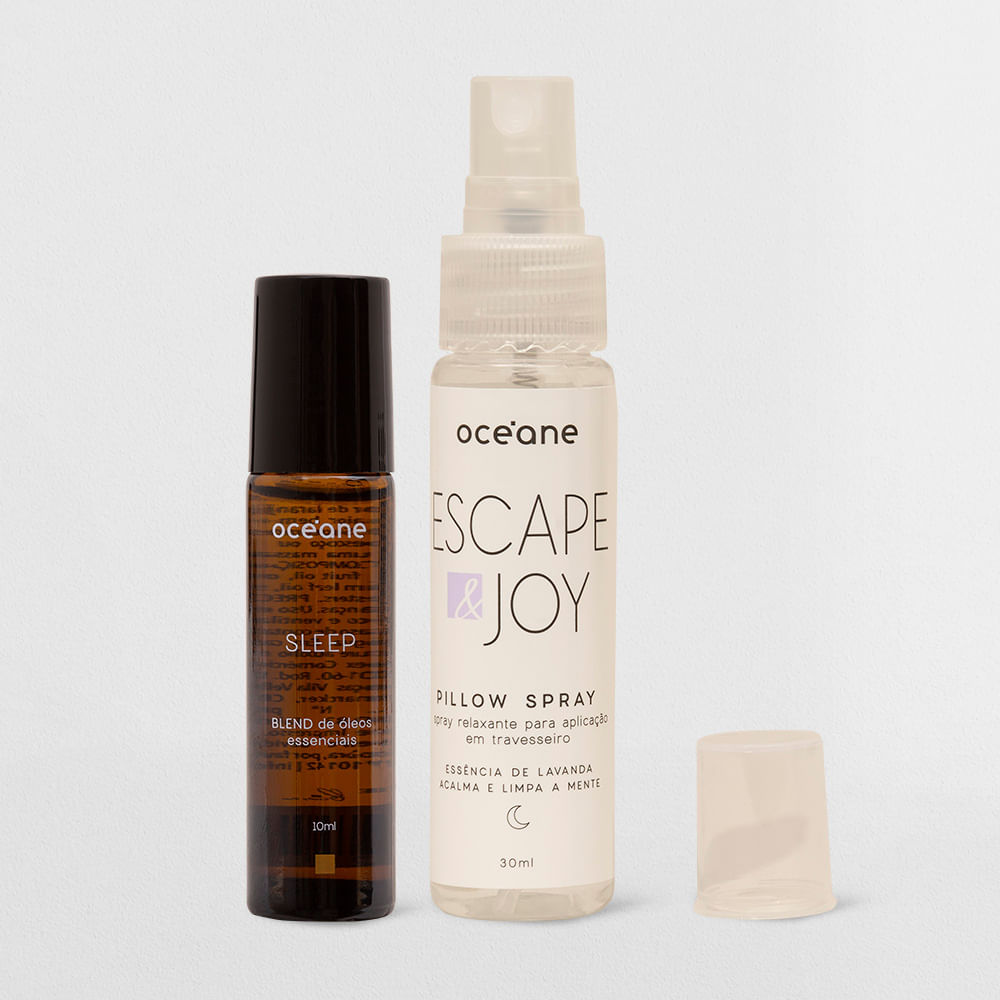 Kit Blend de Óleos Essenciais para Dormir Melhor + Spray Relaxante para Travesseiro (2 Produtos)