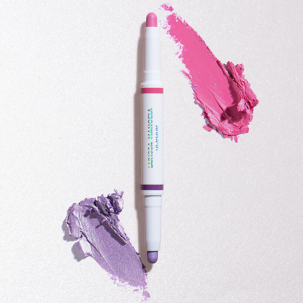 Sombra em Bastão Dupla Rosa e Violeta Larissa Manoela By Océane - Duo Eyeshadow Stick Pink Sky And Mettalic Violet 2,4g - Imagem 3