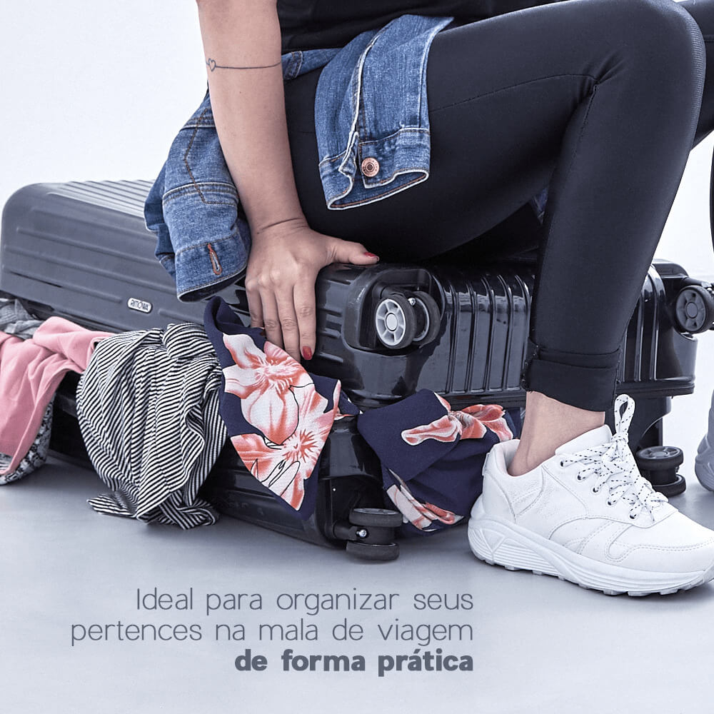 Organizador de Viagem Cinza - Trip Organizer 3un - Imagem 3