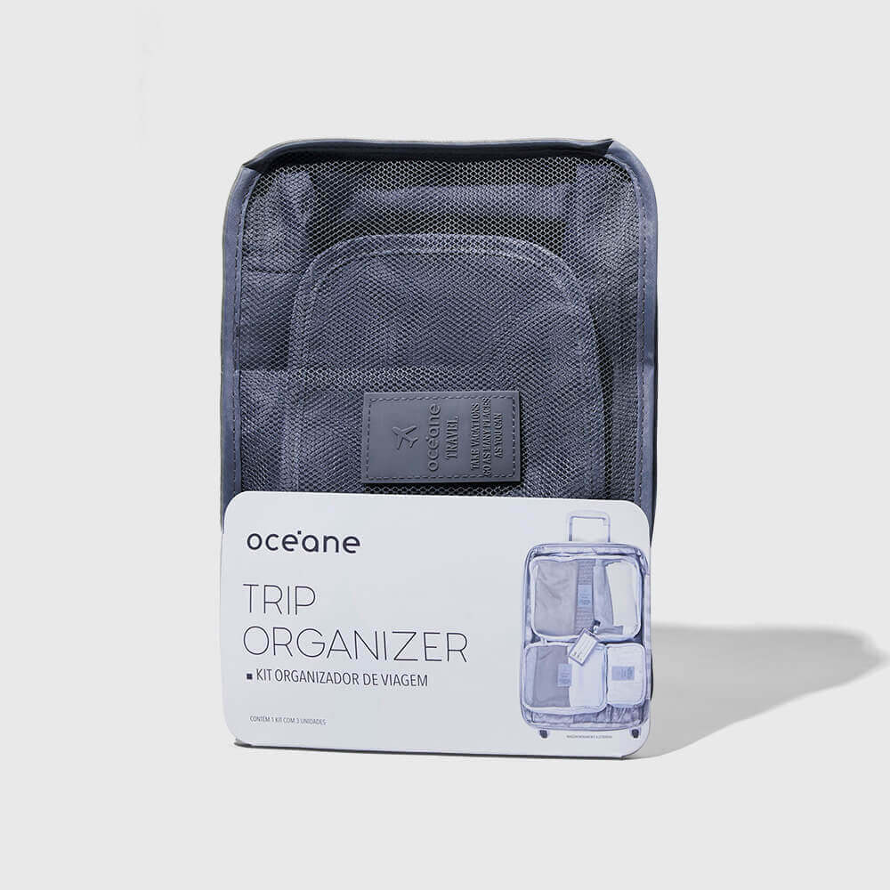 Organizador de Viagem Cinza - Trip Organizer 3un - Imagem 8