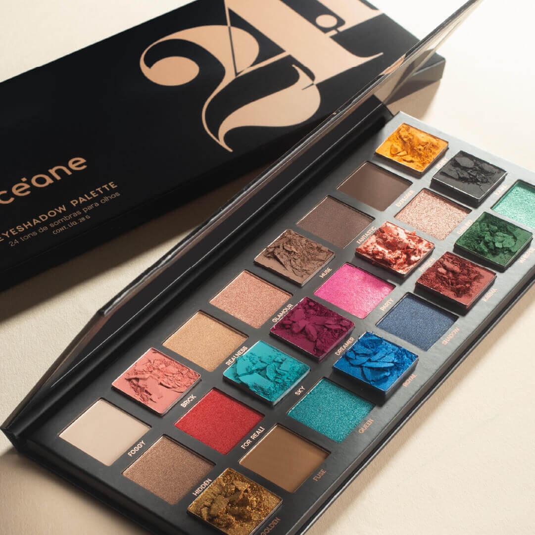 Kit Paleta de Sombras 24.1 Cores + Pincel para Sombra (2 Produtos) - Imagem 3