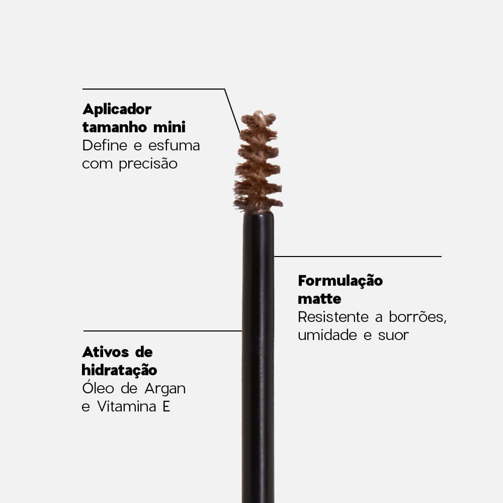 Máscara de Sobrancelha Castanho Claro Nádia Tambasco By Océane - Brow Definer Light Brown 5ml - Imagem 4