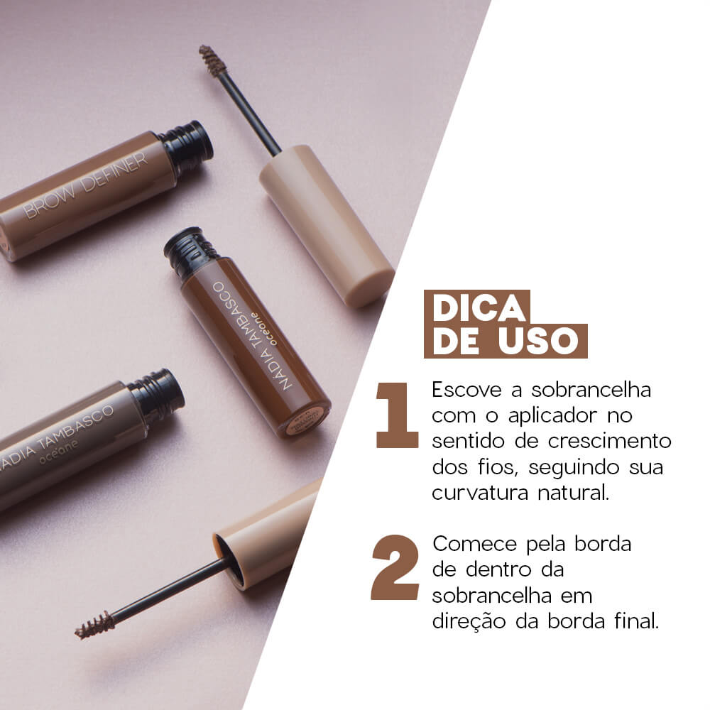 Máscara de Sobrancelha Castanho Claro Nádia Tambasco By Océane - Brow Definer Light Brown 5ml - Imagem 6