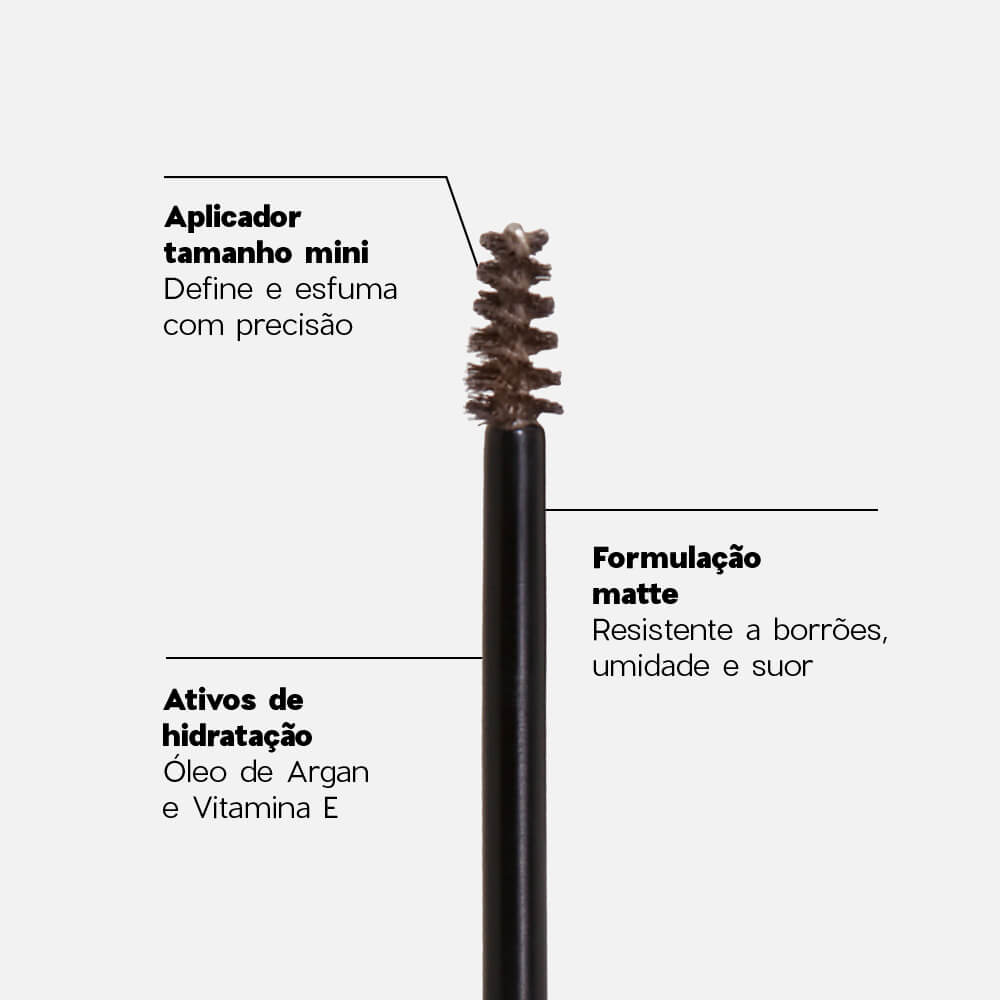 Máscara de Sobrancelha Castanho Escuro Nádia Tambasco By Océane - Brow Definer Deep Brown 5ml - Imagem 4