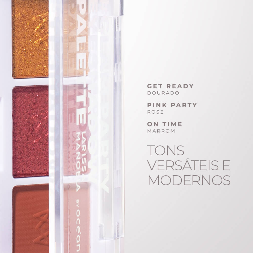 Paleta de Sombras Larissa Manoela By Océane - Glam Party Eyeshadow Palette 4,4g - Imagem 4