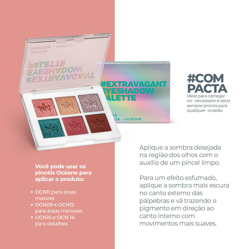 Paleta de Sombras Larissa Manoela By Océane - Extravagant Eyeshadow Palette 7,5g - Imagem 4
