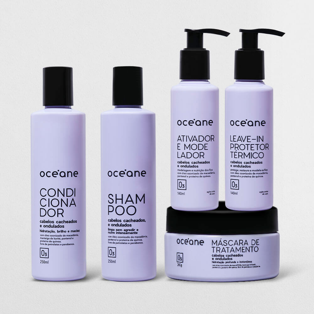 Kit Completo para Cabelos Cacheados e Ondulados (5 Produtos)