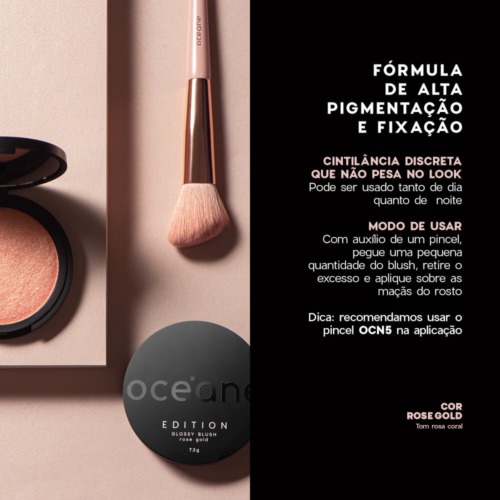 Blush Cintilante - Glossy Blush Rose Gold Océane Edition 7,3g - Imagem 6