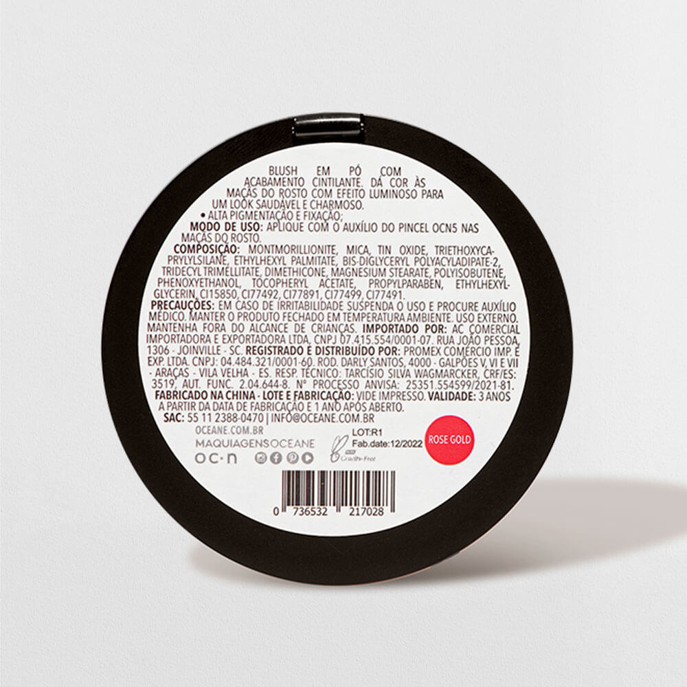 Blush Cintilante - Glossy Blush Rose Gold Océane Edition 7,3g - Imagem 8