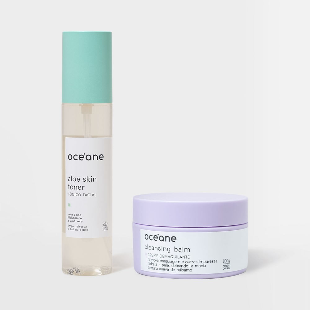 Kit Creme Demaquilante + Tônico Facial com Aloe Vera (2 Produtos)
