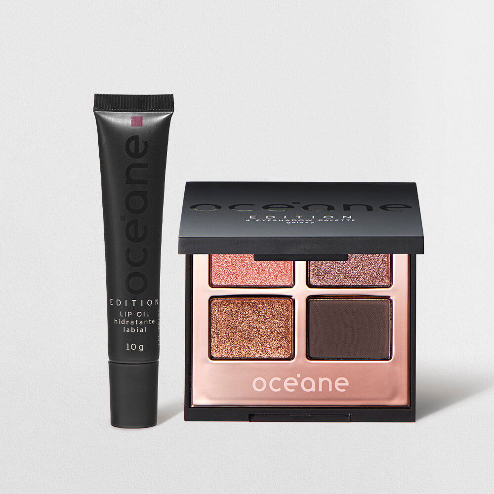 Kit Paleta de Sombras Galaxy + Lip Oil Fuchsia Océane Edition (2 Produtos)