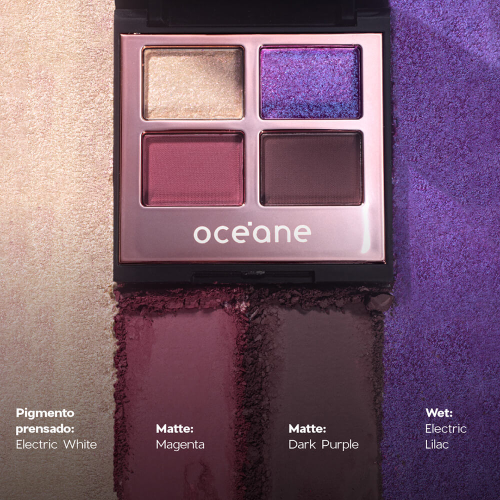 Kit Paleta de Sombras Night Glam Océane Edition + Pincel para Sombra Ocn8 (2 Produtos) - Imagem 3