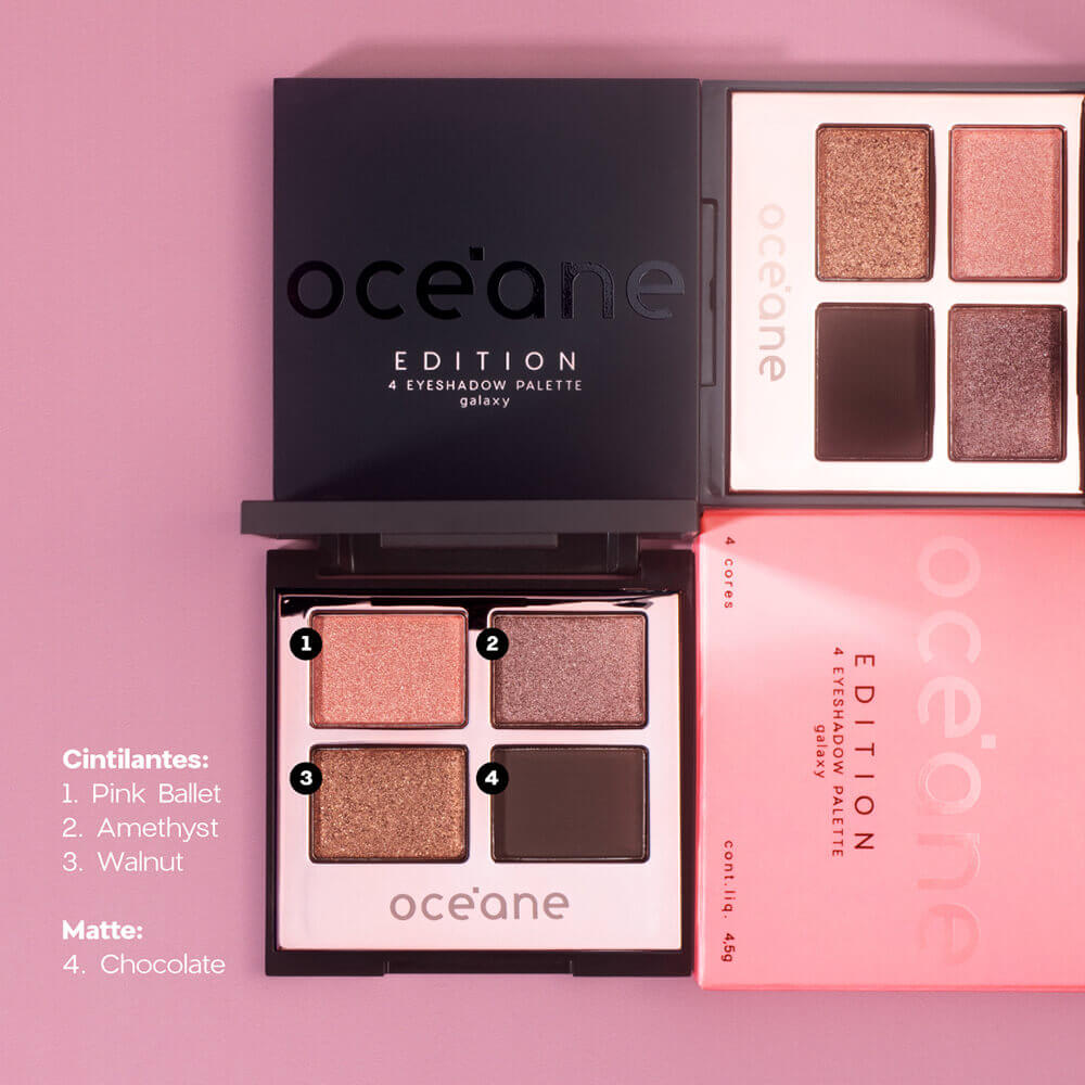 Kit Paleta de Sombras Galaxy Océane Edition + Pincel para Sombra Ocn7 (2 Produtos) - Imagem 3