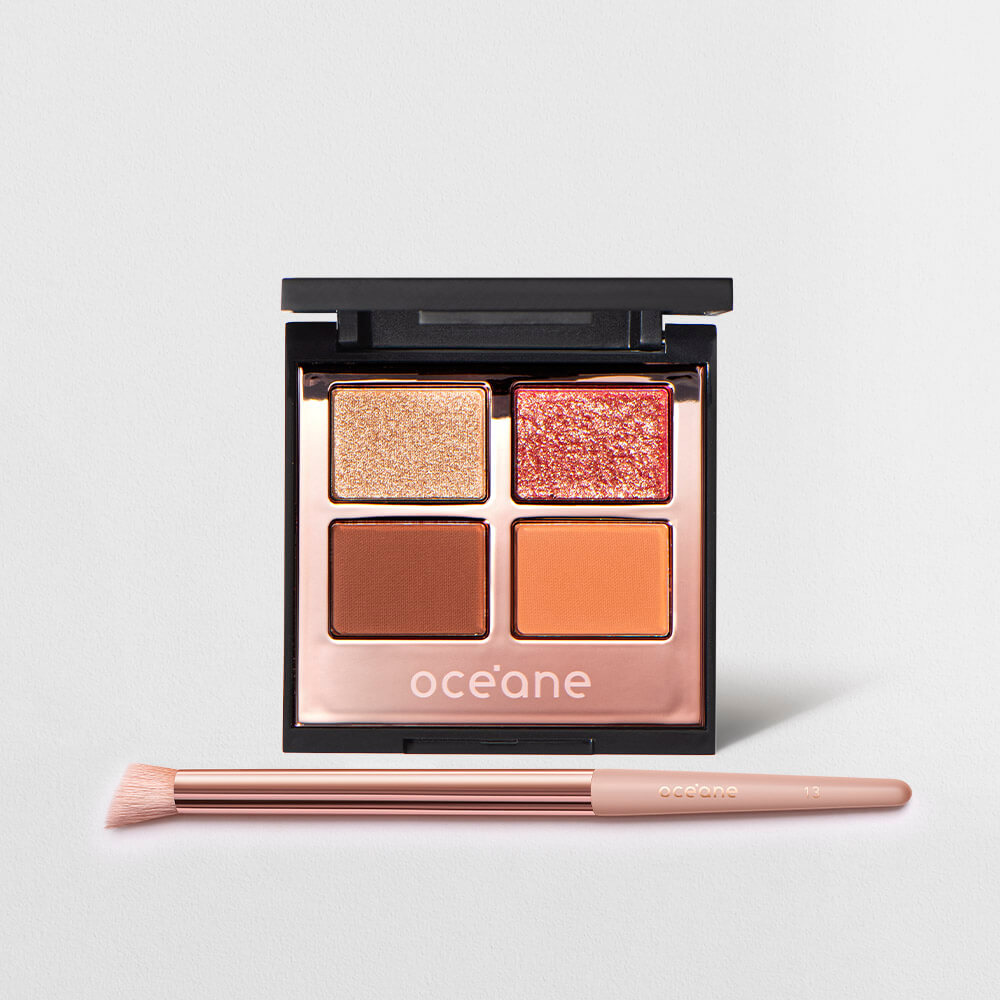 Kit Paleta de Sombras Power Glow Océane Edition + Pincel para Sombra Ocn13 (2 Produtos)