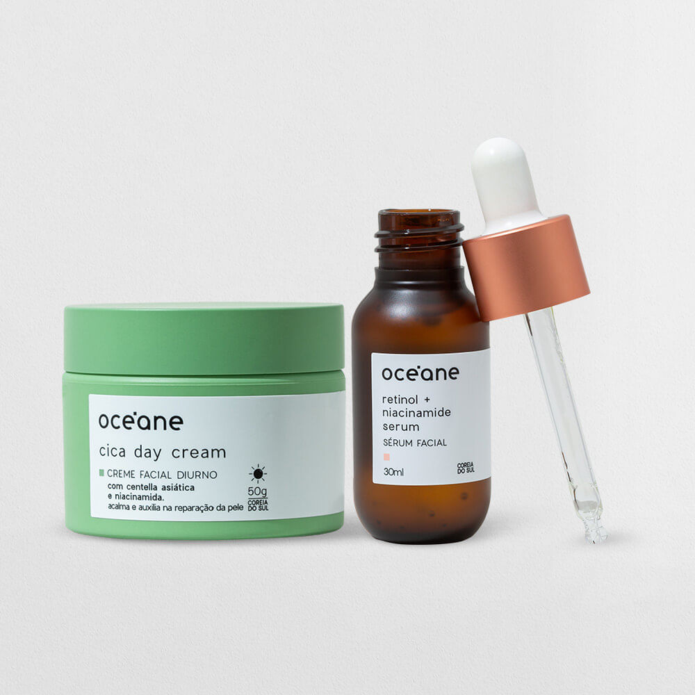 Kit Creme Facial Diurno + Sérum Facial de Retinol e Niacinamida (2 Produtos)