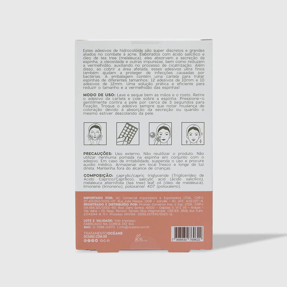 Adesivos Secativos para Espinhas com Ácido Salicílico - Acne Patches 22un - Imagem 9
