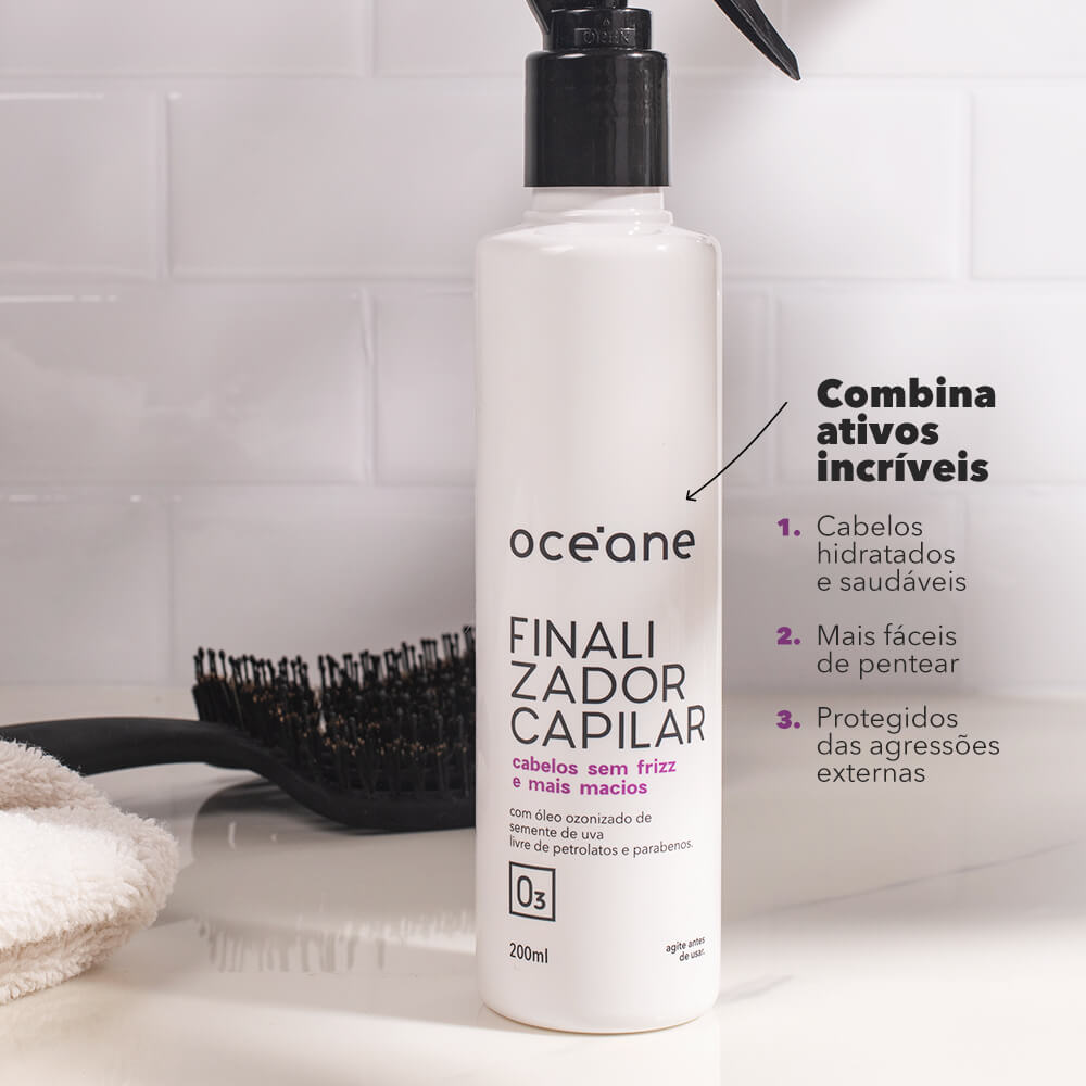 Kit Finalizador Capilar Anti-Frizz Escova de Cabelo - Imagem 4