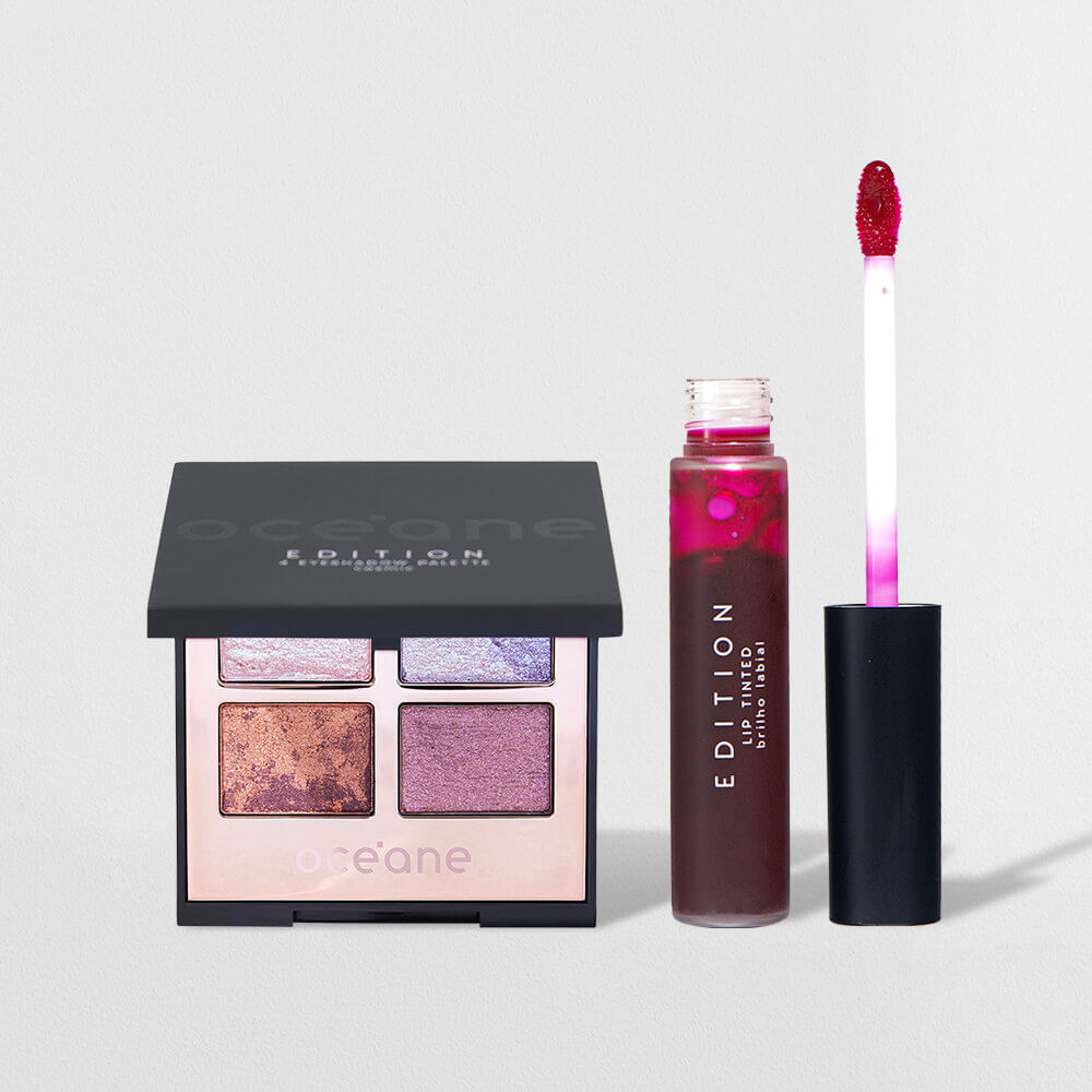 Kit Paleta de Sombras Cosmic + Lip Tinted Pink Océane Edition (2 Produtos)