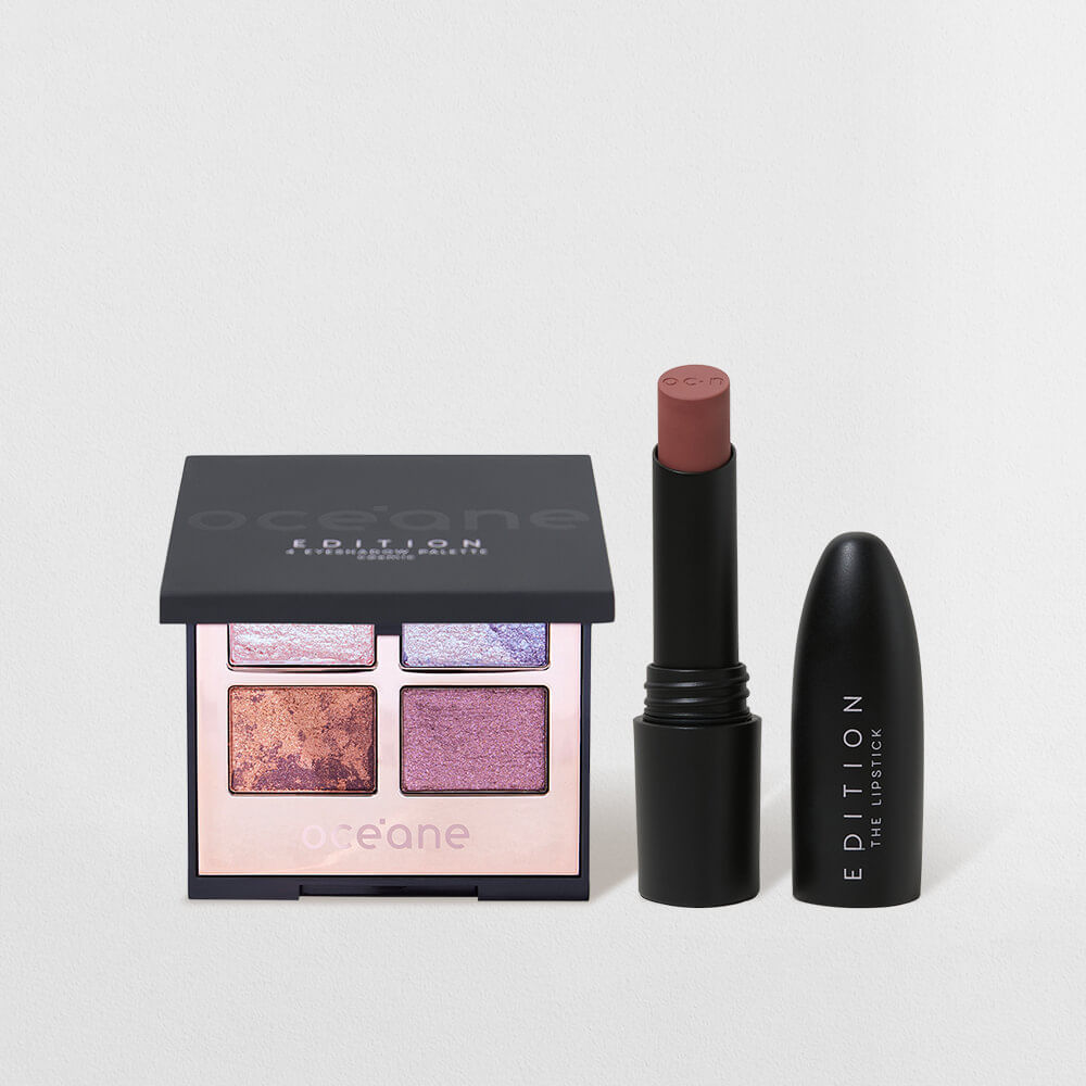 Kit Paleta de Sombras Cosmic + Batom Nude Océane Edition (2 Produtos)