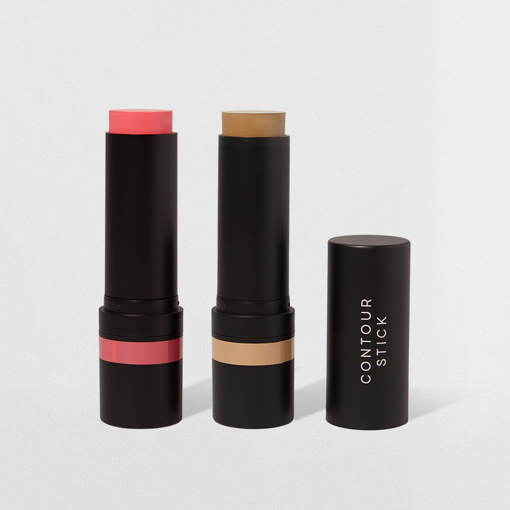 Kit Blush em Bastão Rosa Claro + Contorno em Bastão Marrom Claro Océane Edition (2 Produtos)