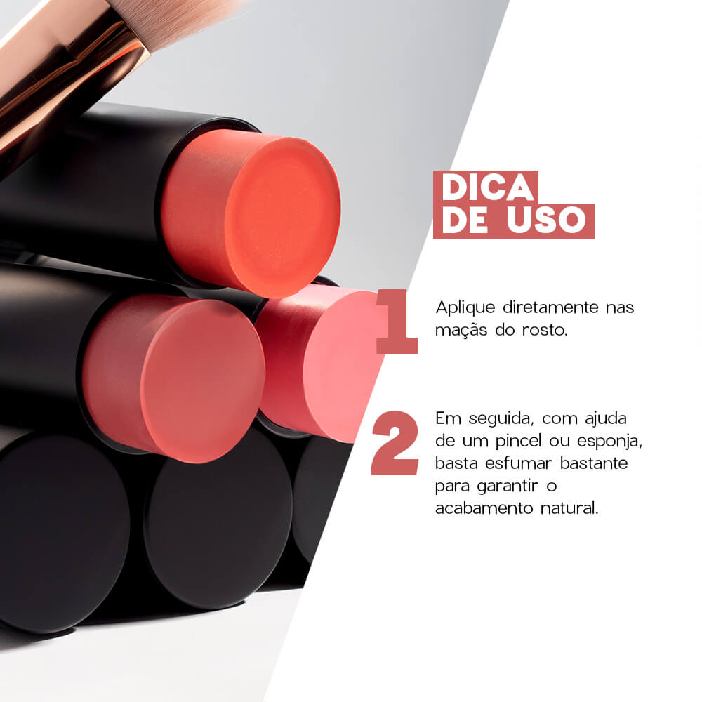 Kit Blush em Bastão Rosa + Contorno em Bastão Marrom Escuro Océane Edition (2 Produtos) - Imagem 5