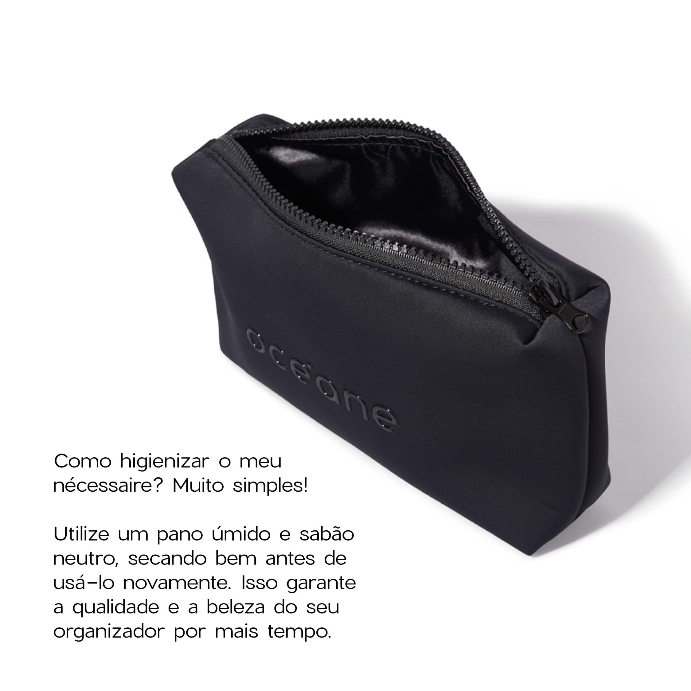 Kit Nécessaire Preto Daily Makeup + Esponja de Maquiagem + Hair Clip (3 Produtos) - Imagem 9