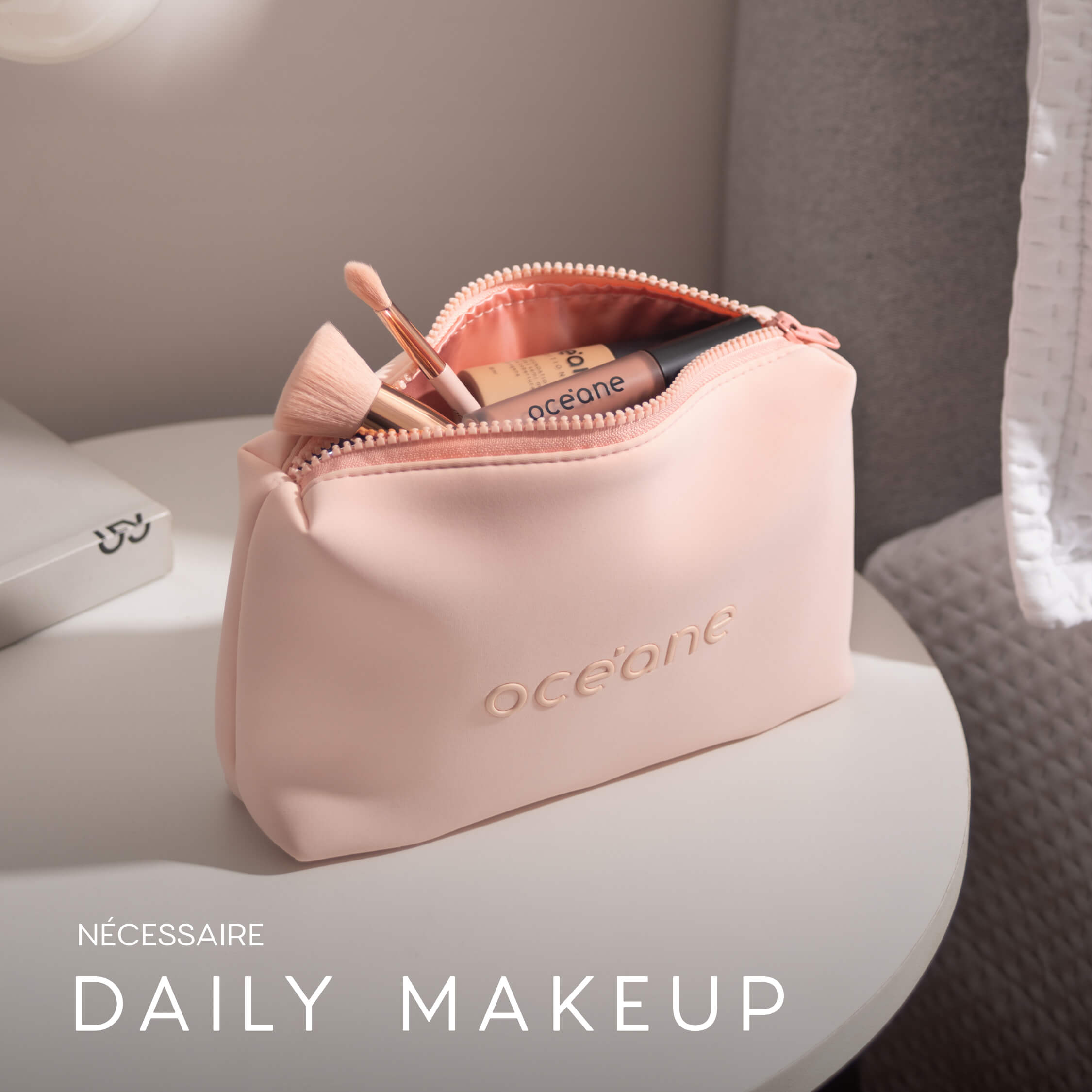 Kit Nécessaire Rosa Daily Makeup + Nécessaire Puffer (2 Produtos) - Imagem 3