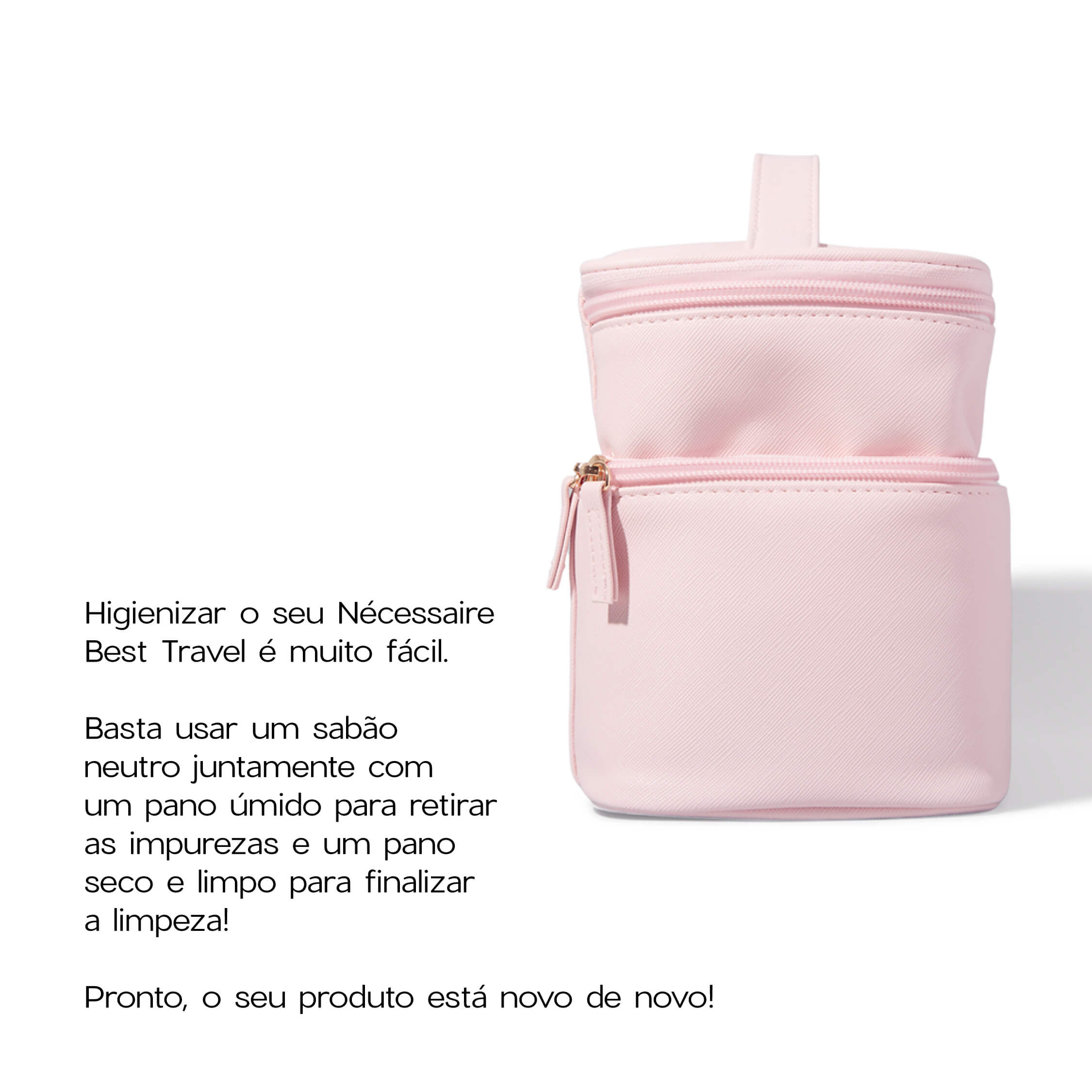 Kit Nécessaire Rosa Daily Makeup + Nécessaire Rosa Best Travel (2 Produtos) - Imagem 9