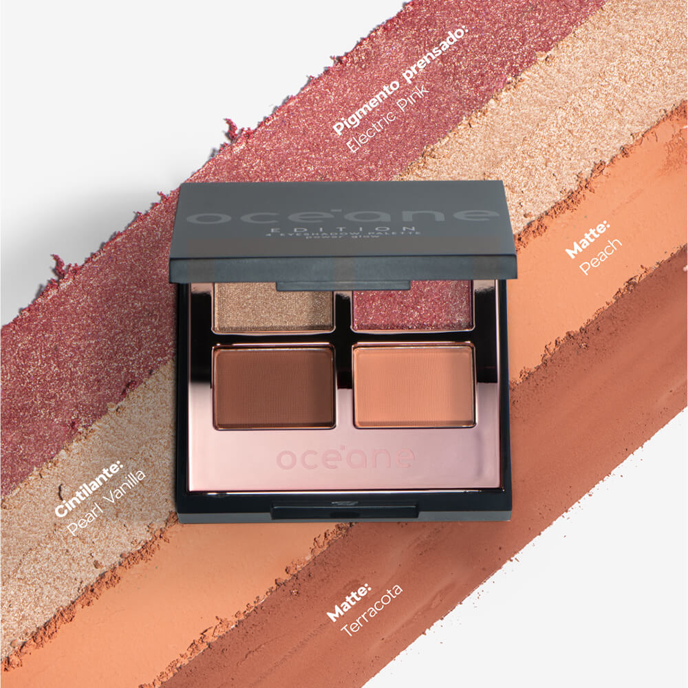 Kit Nécessaire Rosa + Paleta de Sombras + Batom Nude Semi-Matte (3 Produtos) - Imagem 3