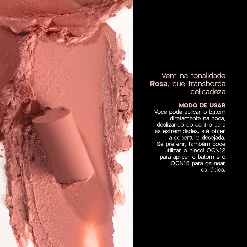 Kit Nécessaire Rosa + Paleta de Sombras + Batom Nude Semi-Matte (3 Produtos) - Imagem 8