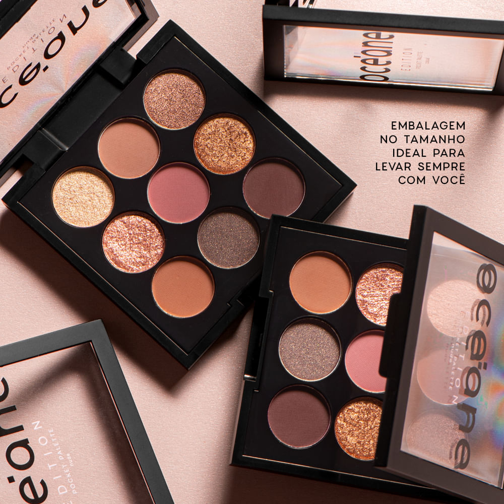 Kit Nécessaire Rosê Puffer + Paleta de Sombras + Pincel para Sombra + Pincel para Esfumar (4 Produtos) - Imagem 2