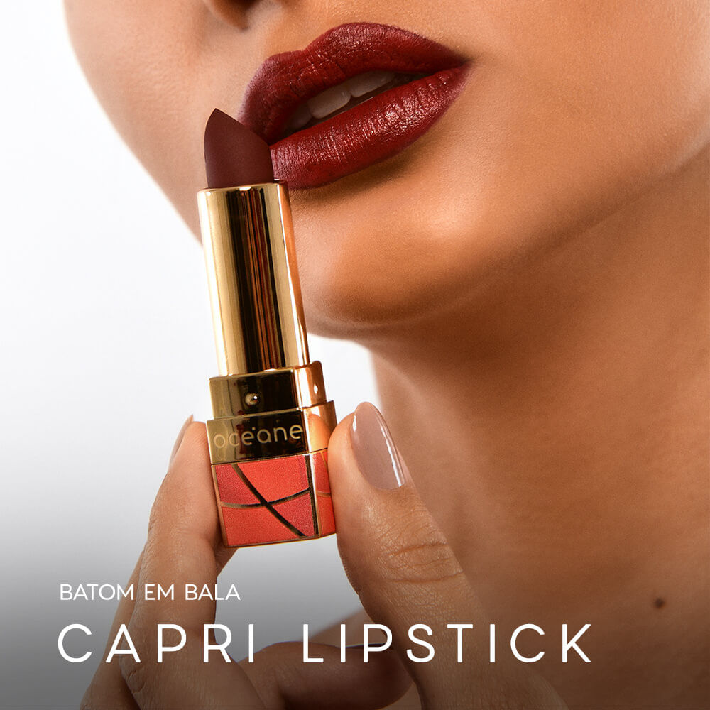 Batom Vinho Semi-Matte - Capri Lipstick Godness 3,5g - Imagem 2