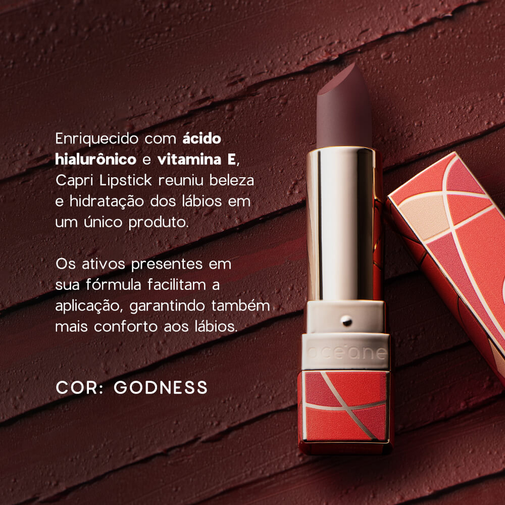 Kit Paleta de Sombras + Batom Vinho Capri (2 Produtos) - Imagem 9