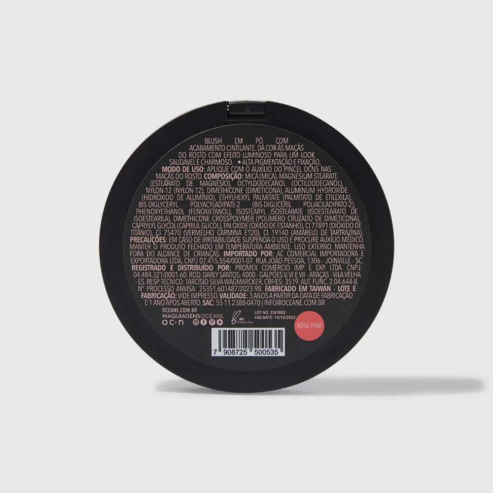 Blush Cintilante - Glossy Blush Rose Pink Océane Edition 8g - Imagem 8