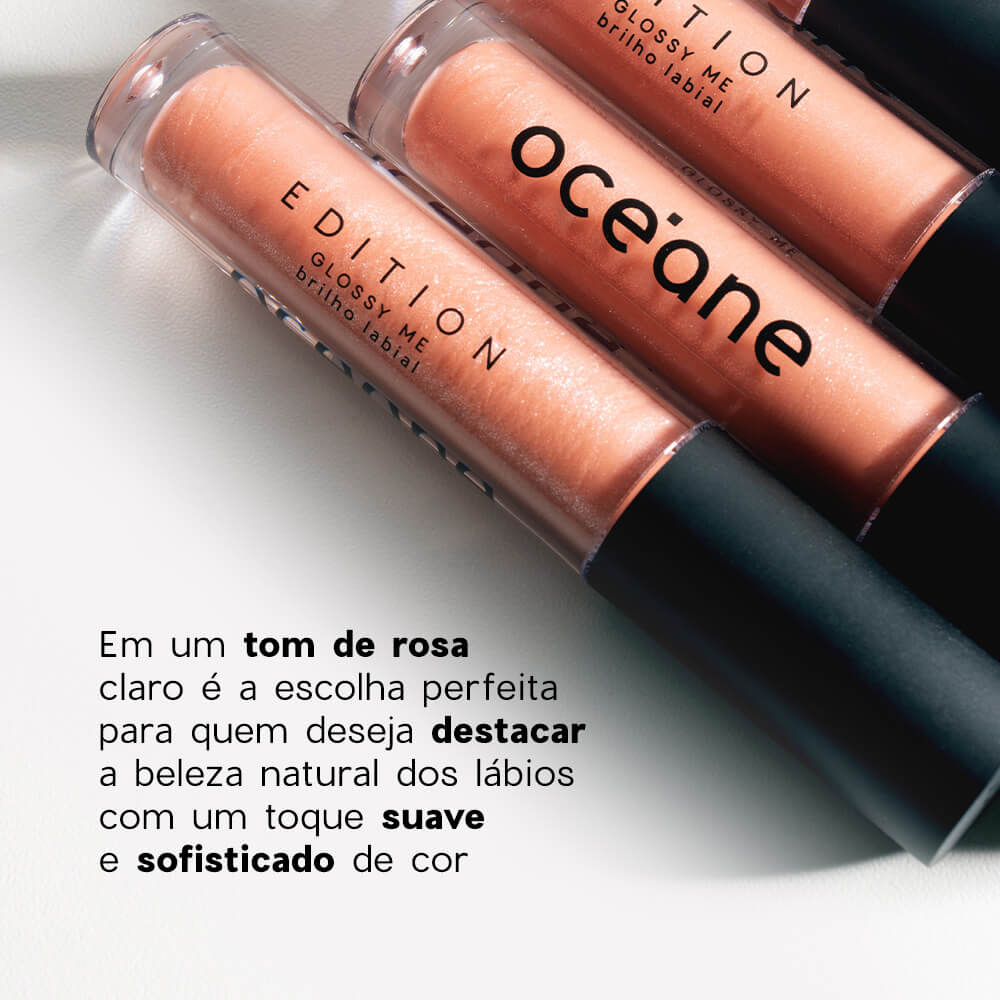 Brilho Labial Rosa Claro - Glossy Me Natural Rose Océane Edition 4g - Imagem 5