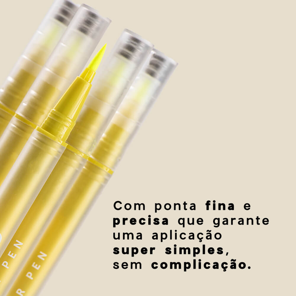 Caneta Delineadora Amarela - Flash Color Pen Neon Yellow 4you 1,2ml - Imagem 3