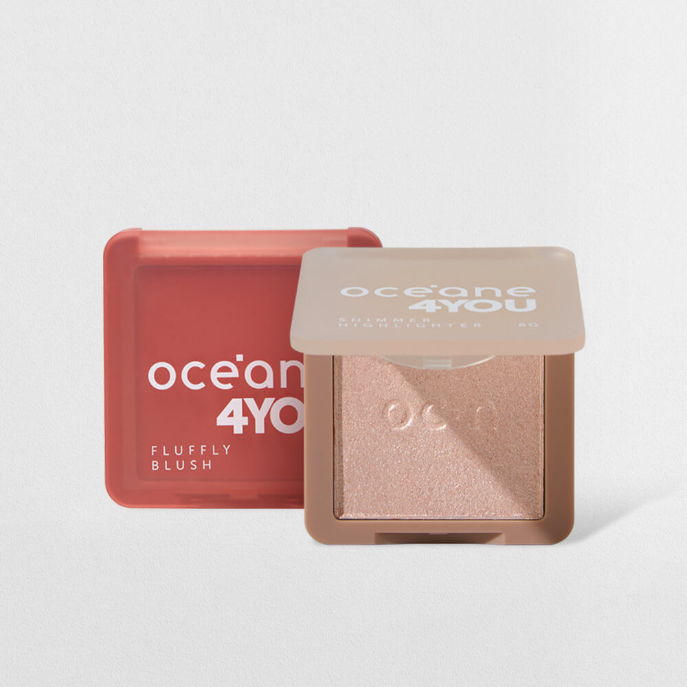 Kit Blush Cremoso Rosa + Iluminador Facial Rosado 4you (2 Produtos)