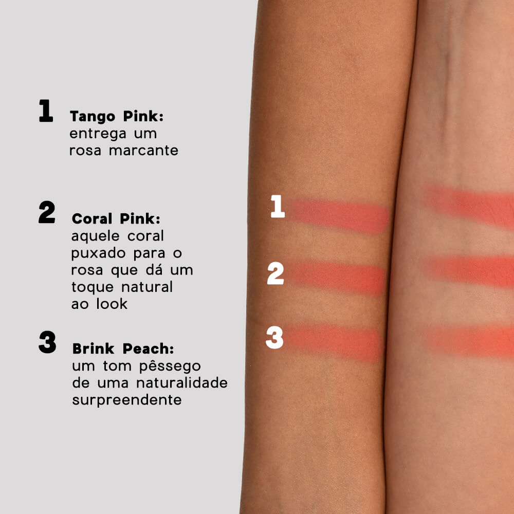 Kit Blush Cremoso Rosa + Iluminador Facial Rosado 4you (2 Produtos) - Imagem 4