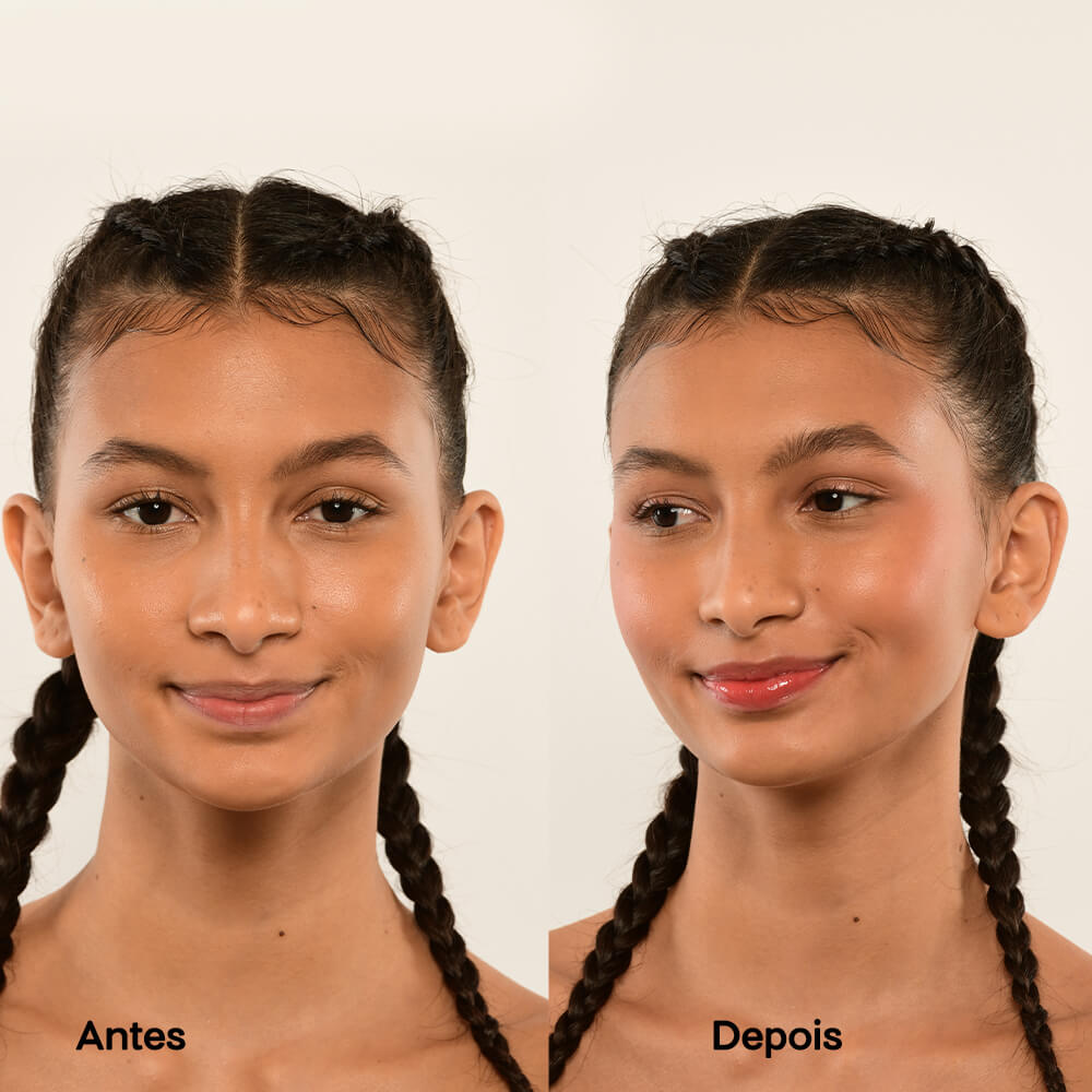 Kit Blush Cremoso Rosa + Iluminador Facial Rosado 4you (2 Produtos) - Imagem 5