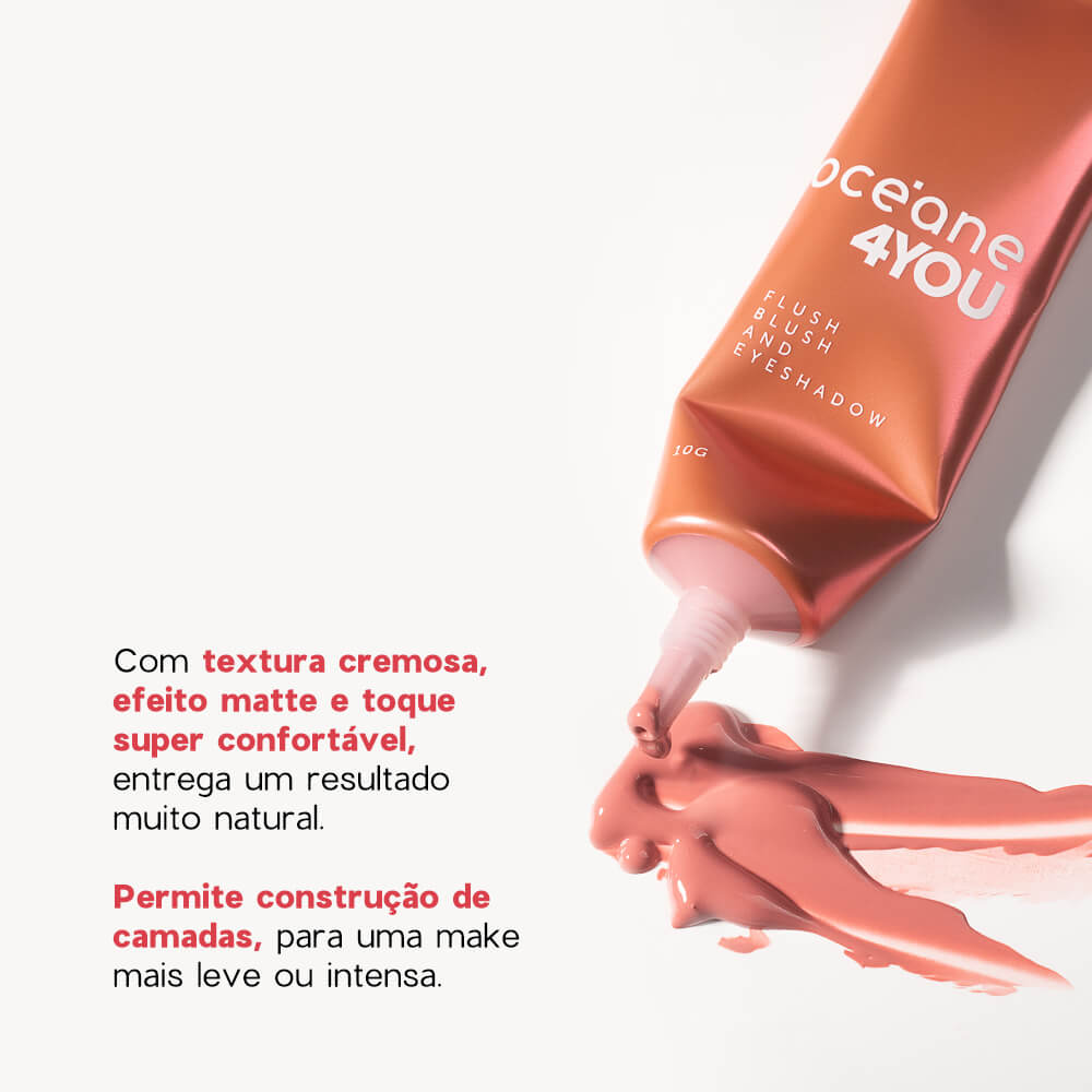 Kit Blush Líquido Coral + Caneta Batom Rosa 4you (2 Produtos) - Imagem 3