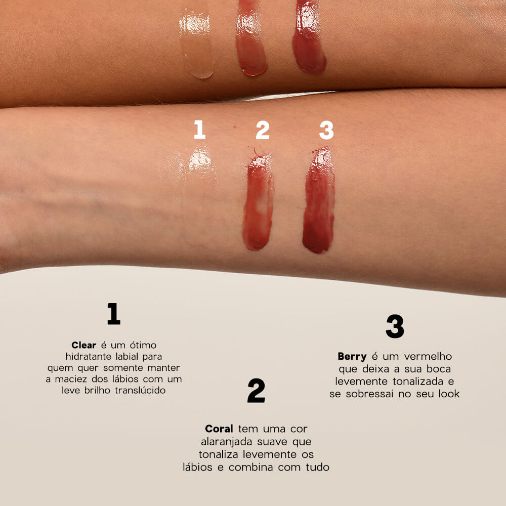 Kit Trio de Sombras + Hidratante Labial Cereja + Blush Líquido Coral 4you (3 Produtos) - Imagem 8