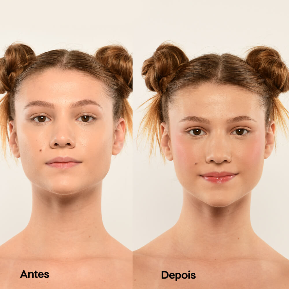 Kit Lápis para Olhos Bege + Lip Oil Rosa + Blush Líquido Coral 4you (3 Produtos) - Imagem 9